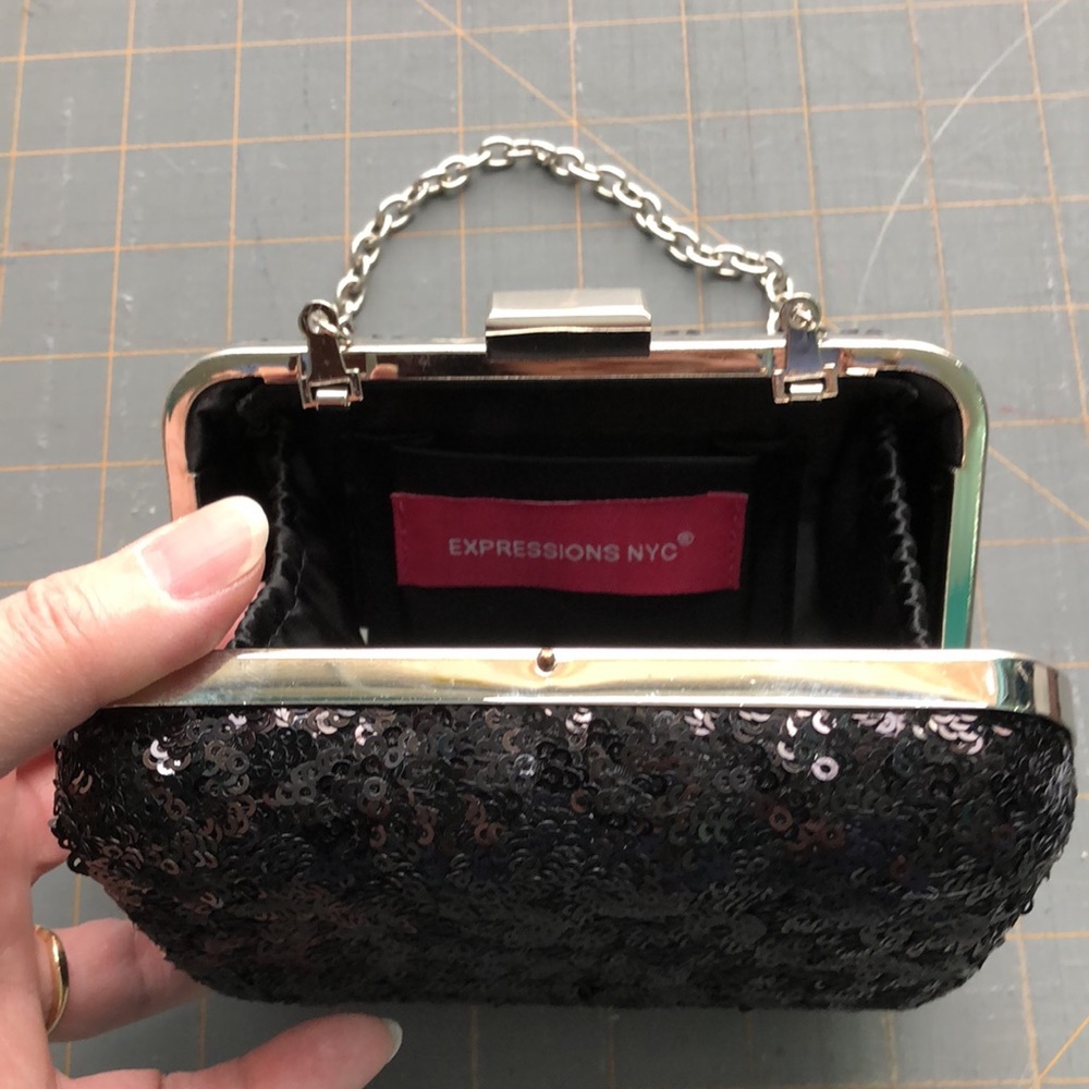 Sequin evening bag